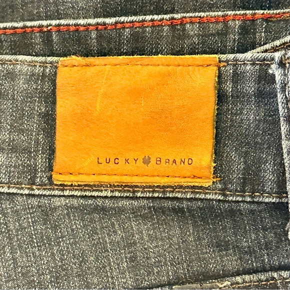 Lucky Brand Emma Flare High Rise Raw Edge Cropped Denim Jeans - Picture 3 of 6